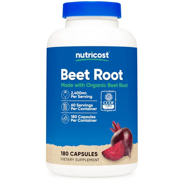 Nutricost Made With Organic Beet Root 2400 mg Capsules